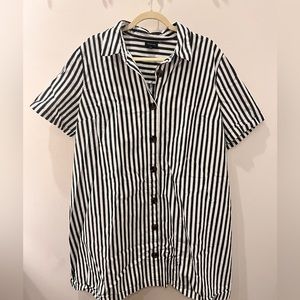 Who What Wear Black and White Striped Black Dress